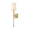 Z-Lite Camila 1 Light Wall Sconce, Rubbed Brass & Beige 811-1S-RB - alternate 1